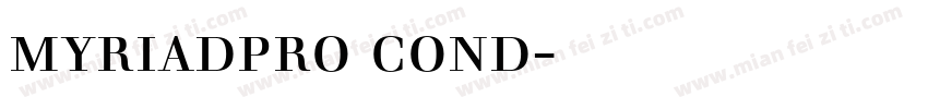 myriadpro cond字体下载字体转换